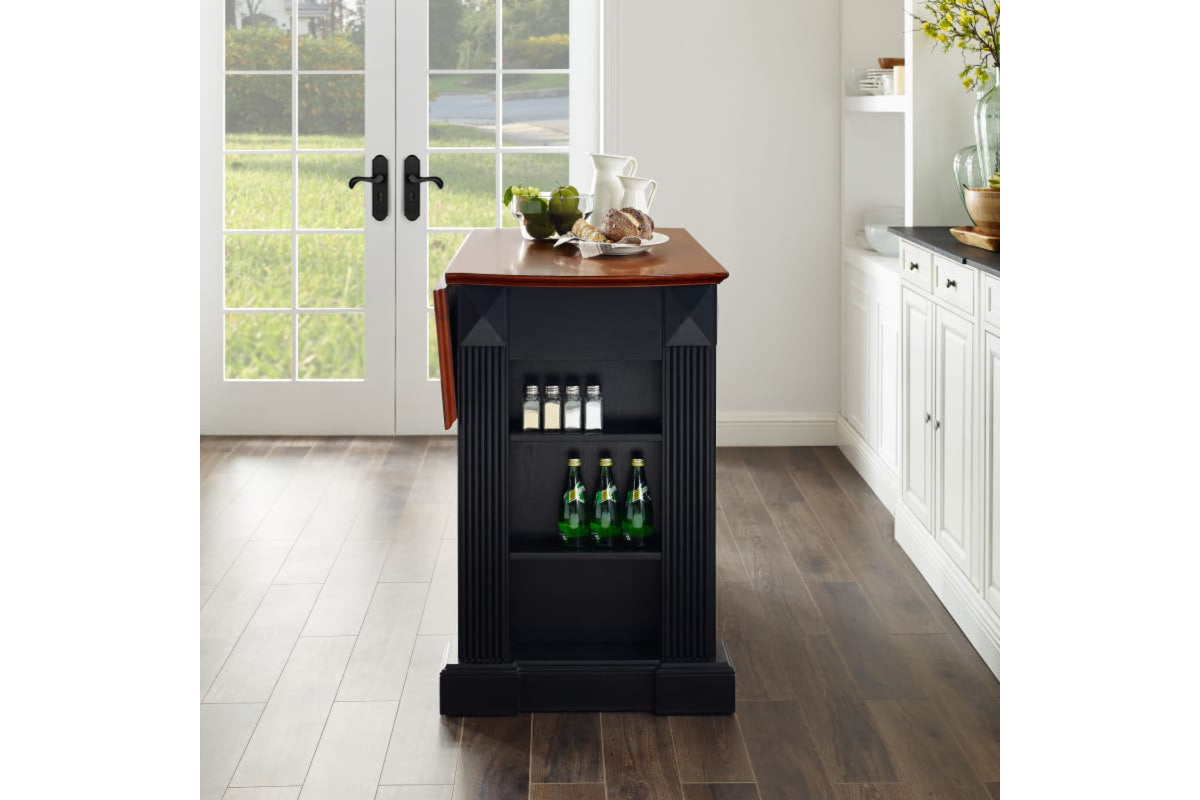 Coventry Drop Leaf Top Kitchen Island - Black