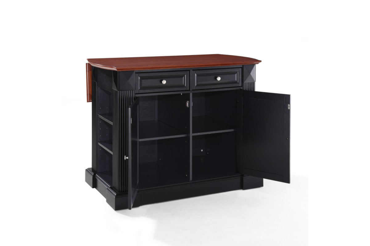 Coventry Drop Leaf Top Kitchen Island - Black