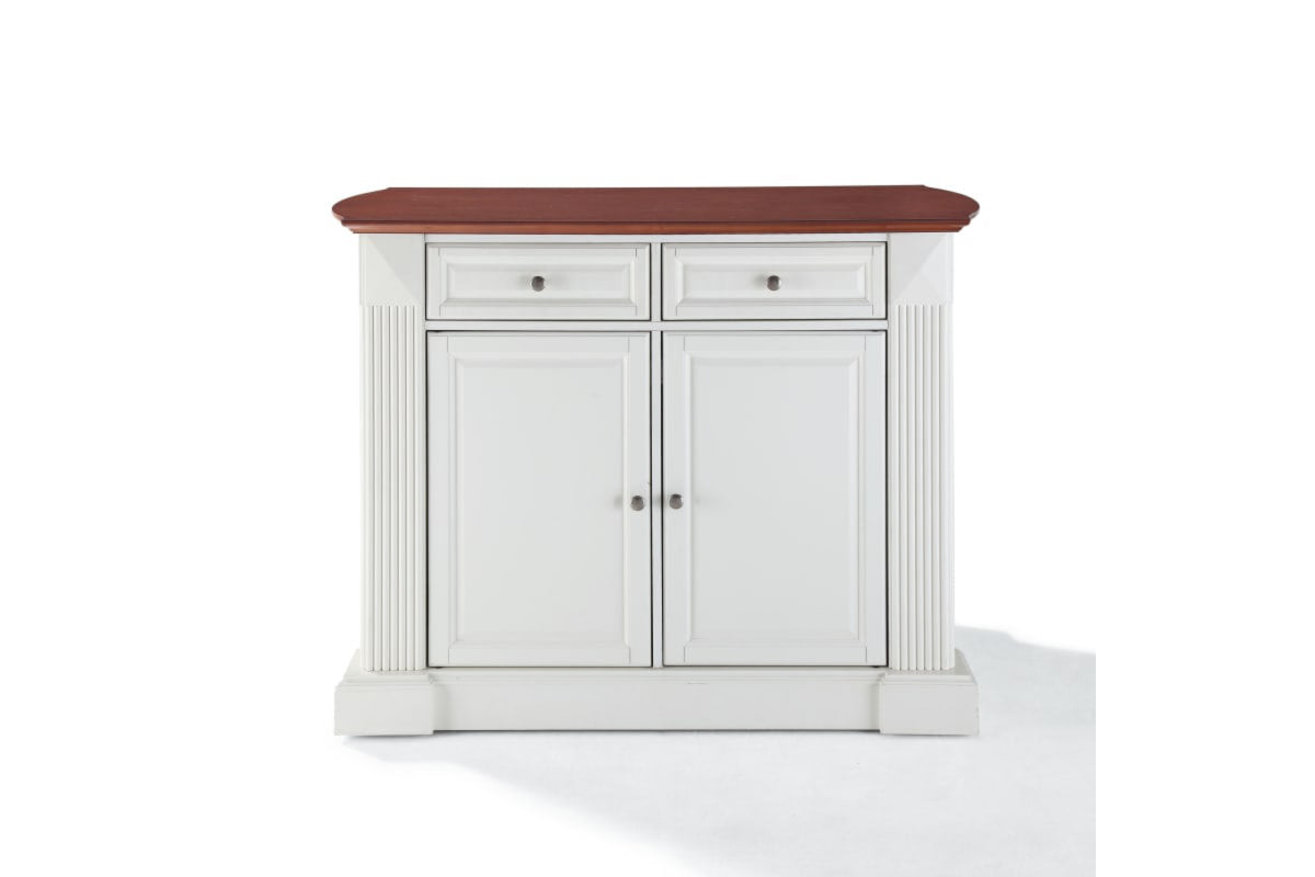 Coventry Drop Leaf Top Kitchen Island - White