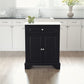 Lafayette Granite Top Portable Kitchen Island/Cart - Black & White Granite