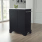 Lafayette Granite Top Portable Kitchen Island/Cart - Black & White Granite