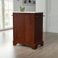 Lafayette Granite Top Portable Kitchen Island/Cart - Mahogany & White Granite