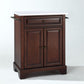 Lafayette Granite Top Portable Kitchen Island/Cart - Mahogany & White Granite