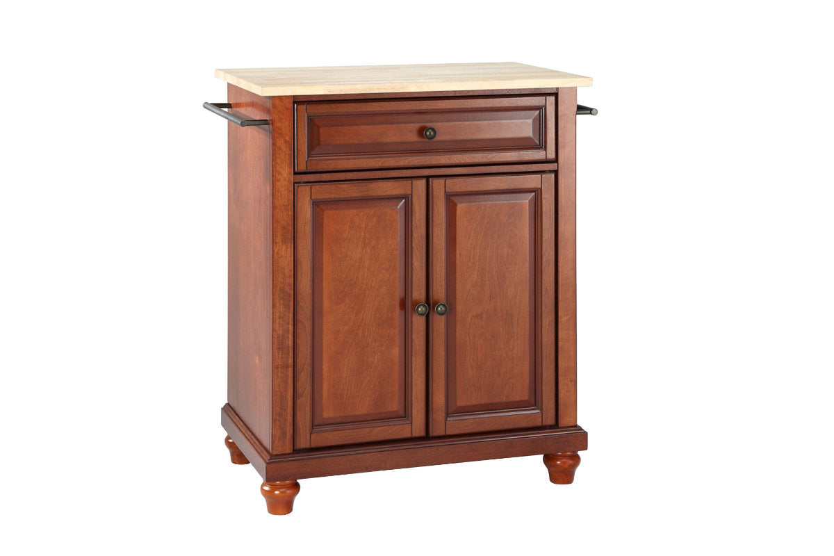 Cambridge Wood Top Portable Kitchen Island/Cart - Cherry & Natural