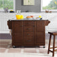 Eleanor Stainless Steel Top Kitchen Cart - Mahogany