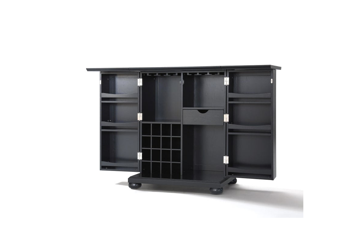 Alexandria Expandable Bar Cabinet - Black