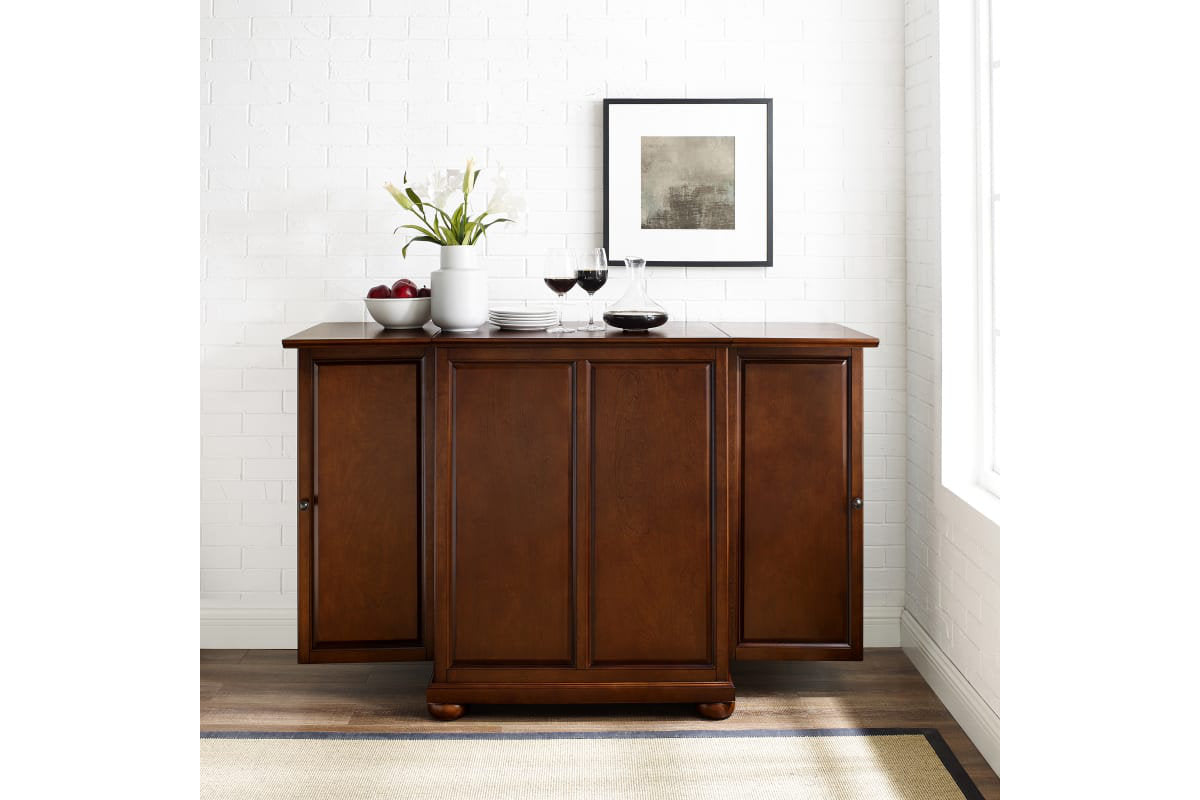 Alexandria Expandable Bar Cabinet - Mahogany