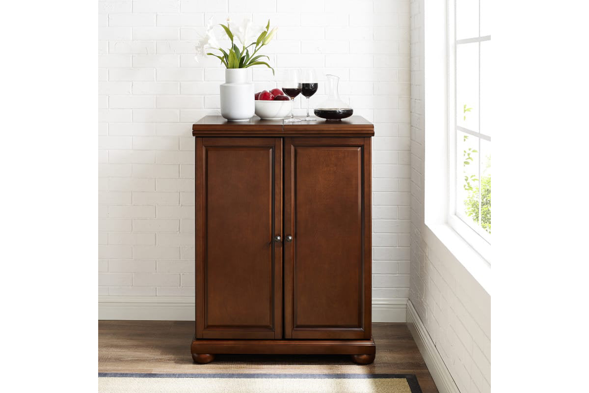 Alexandria Expandable Bar Cabinet - Mahogany