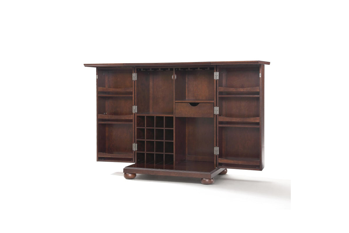 Alexandria Expandable Bar Cabinet - Mahogany