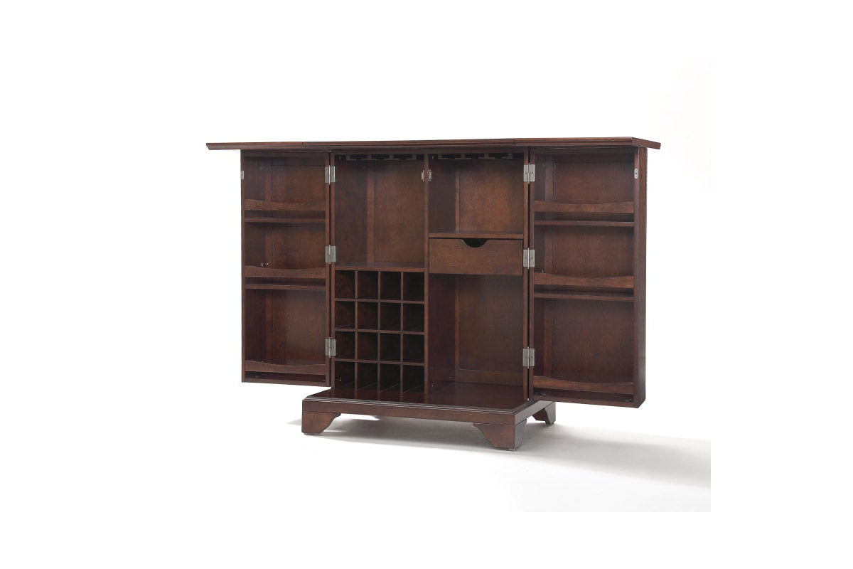 Lafayette Expandable Bar Cabinet - Mahogany