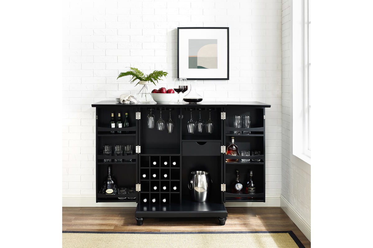 Cambridge Expandable Bar Cabinet - Black