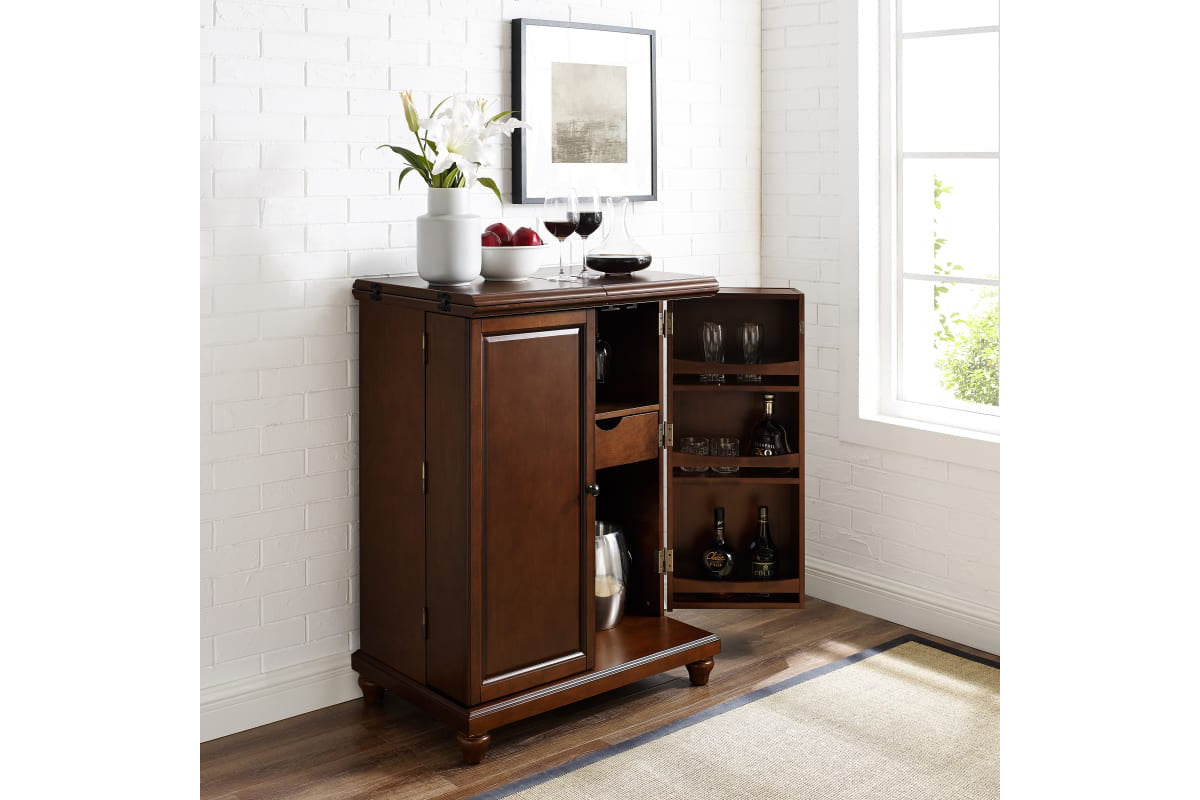 Cambridge Expandable Bar Cabinet - Mahogany