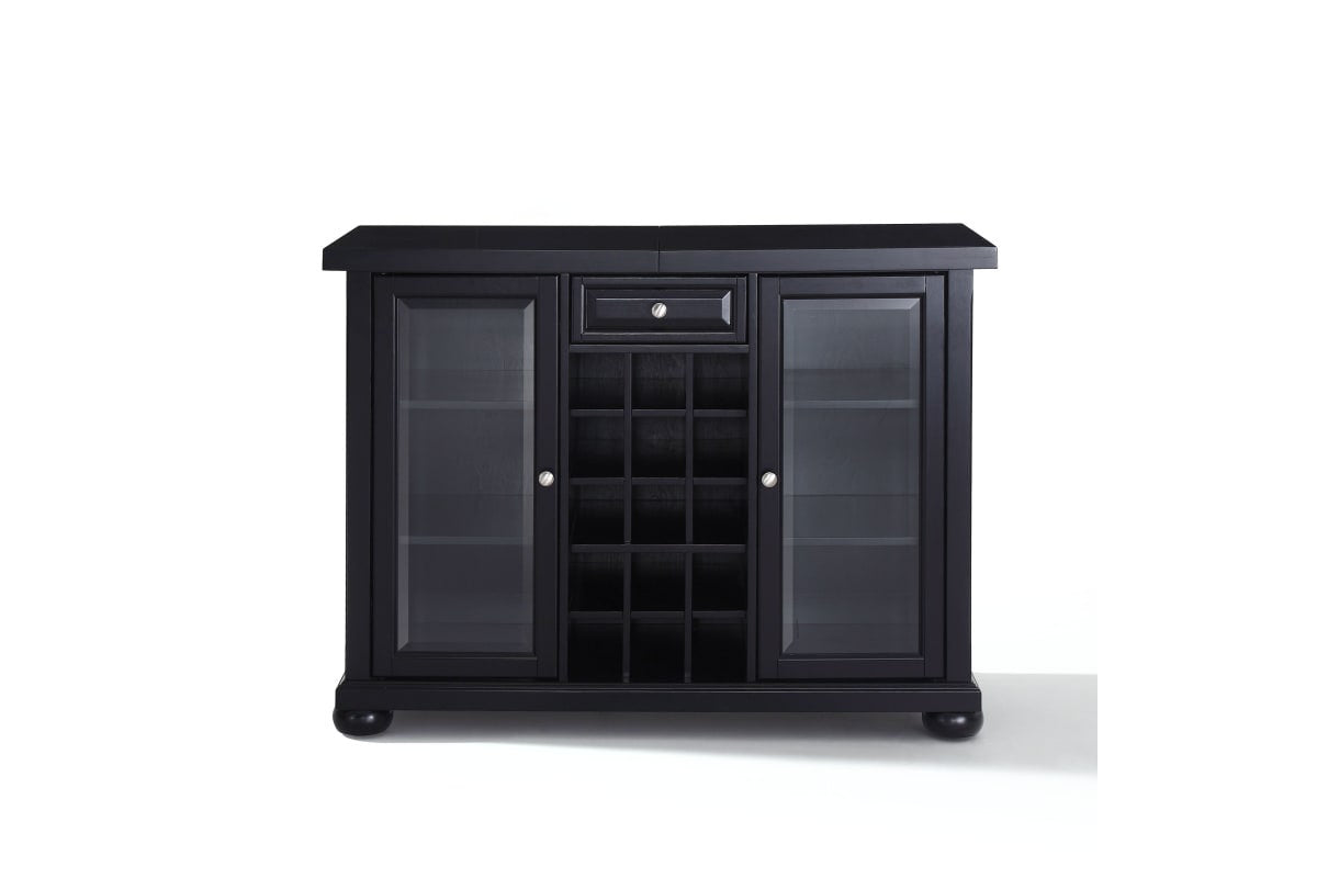 Alexandria Sliding Top Bar Cabinet - Black