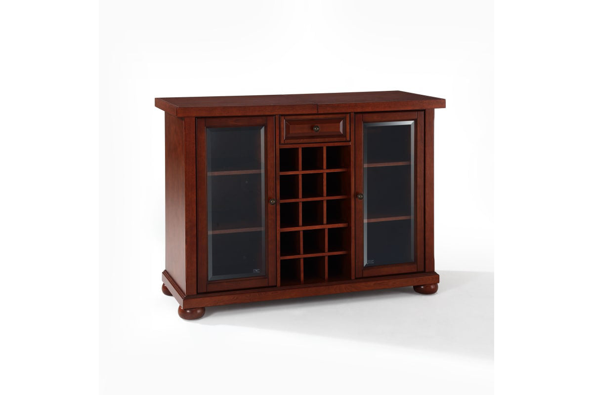 Alexandria Sliding Top Bar Cabinet - Mahogany