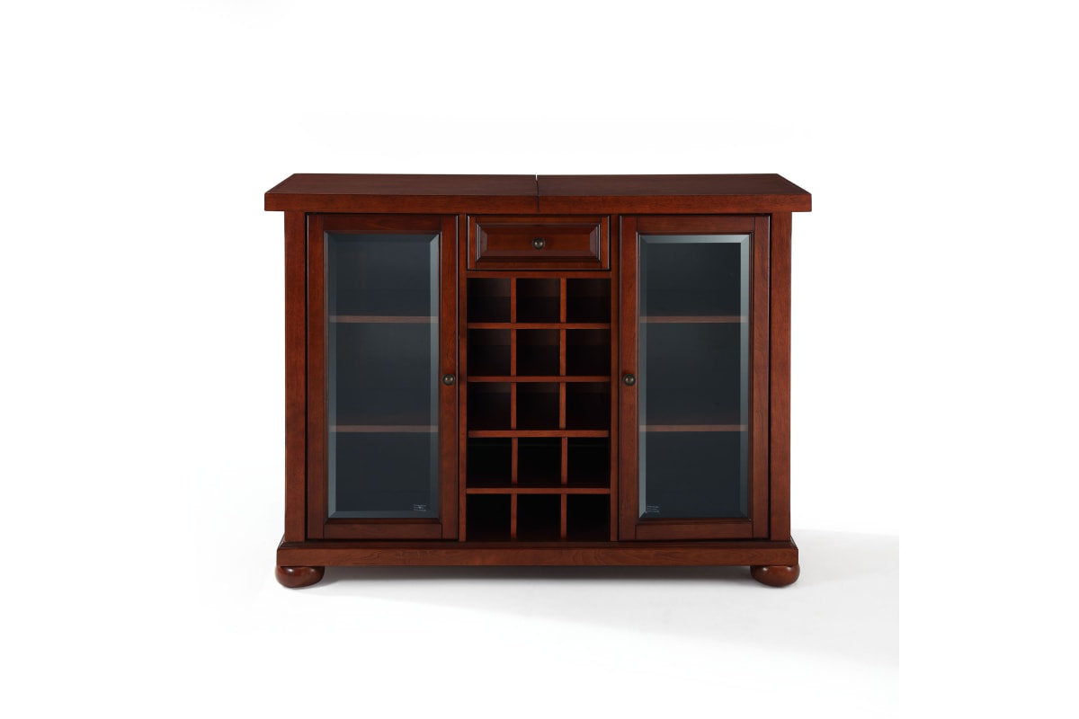 Alexandria Sliding Top Bar Cabinet - Mahogany