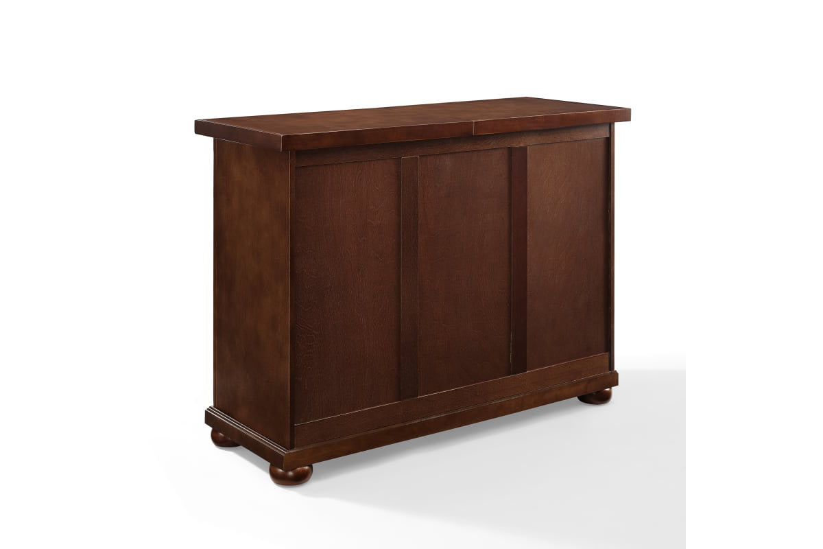 Alexandria Sliding Top Bar Cabinet - Mahogany