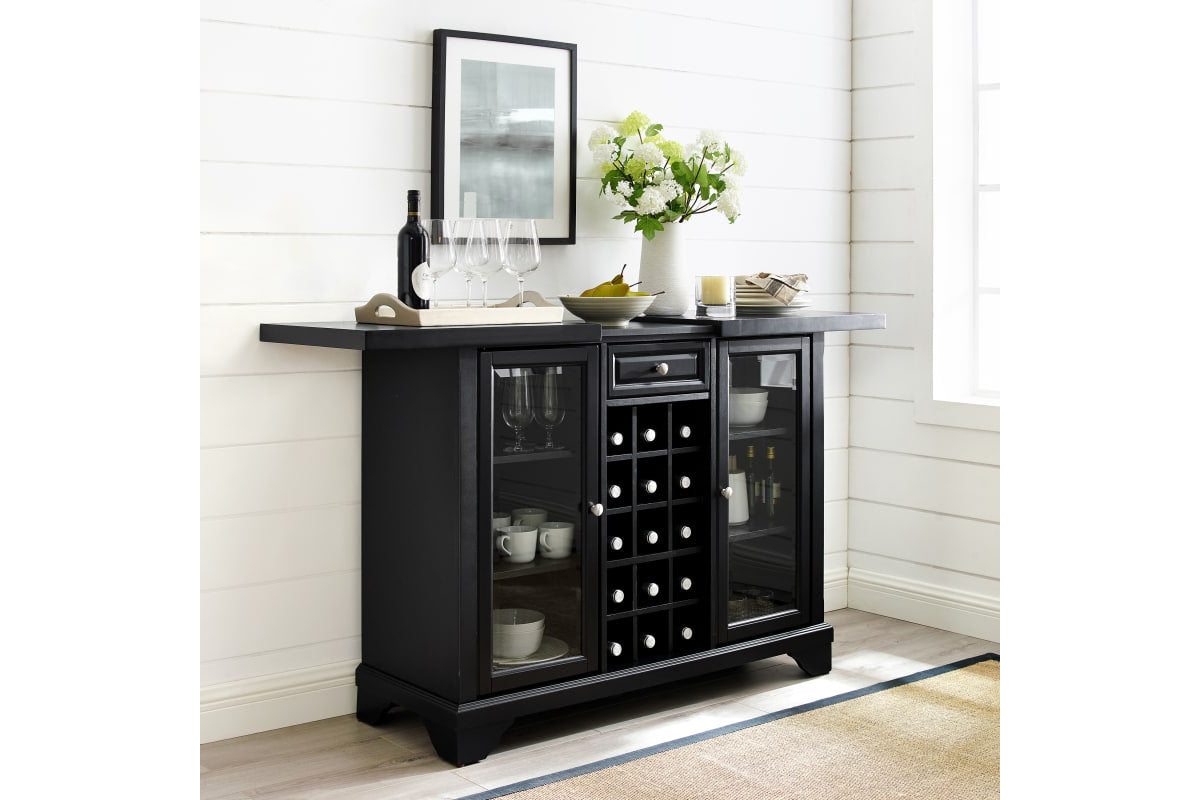 Lafayette Sliding Top Bar Cabinet - Black