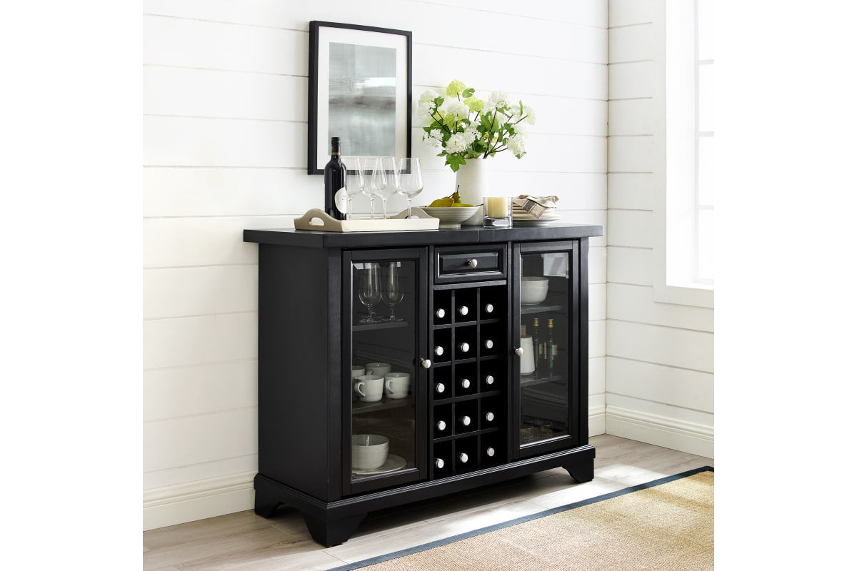 Lafayette Sliding Top Bar Cabinet - Black