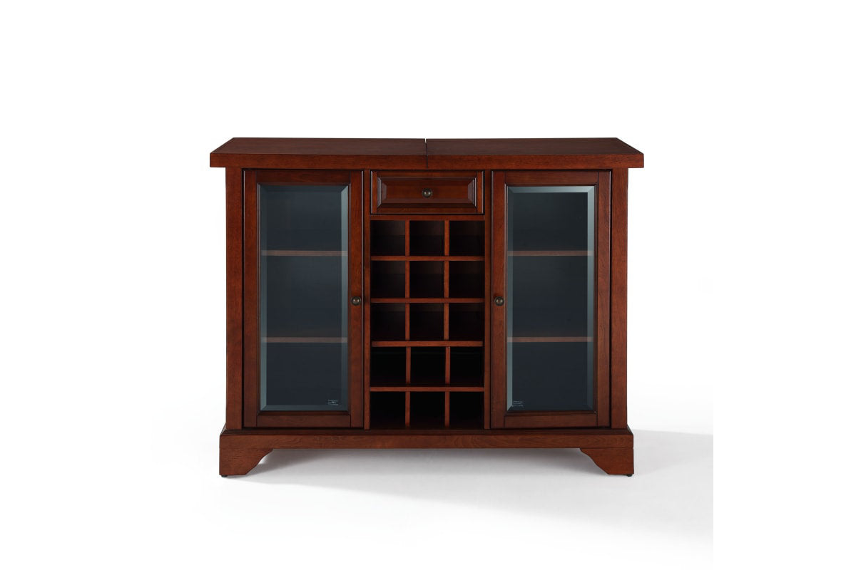 Lafayette Sliding Top Bar Cabinet - Mahogany