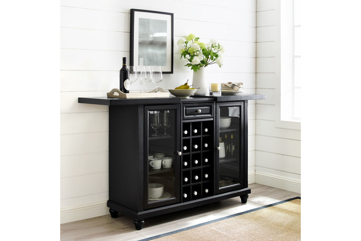 Cambridge Sliding Top Bar Cabinet - Black