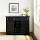Alexandria Sideboard Cabinet W/Wine Storage - Black