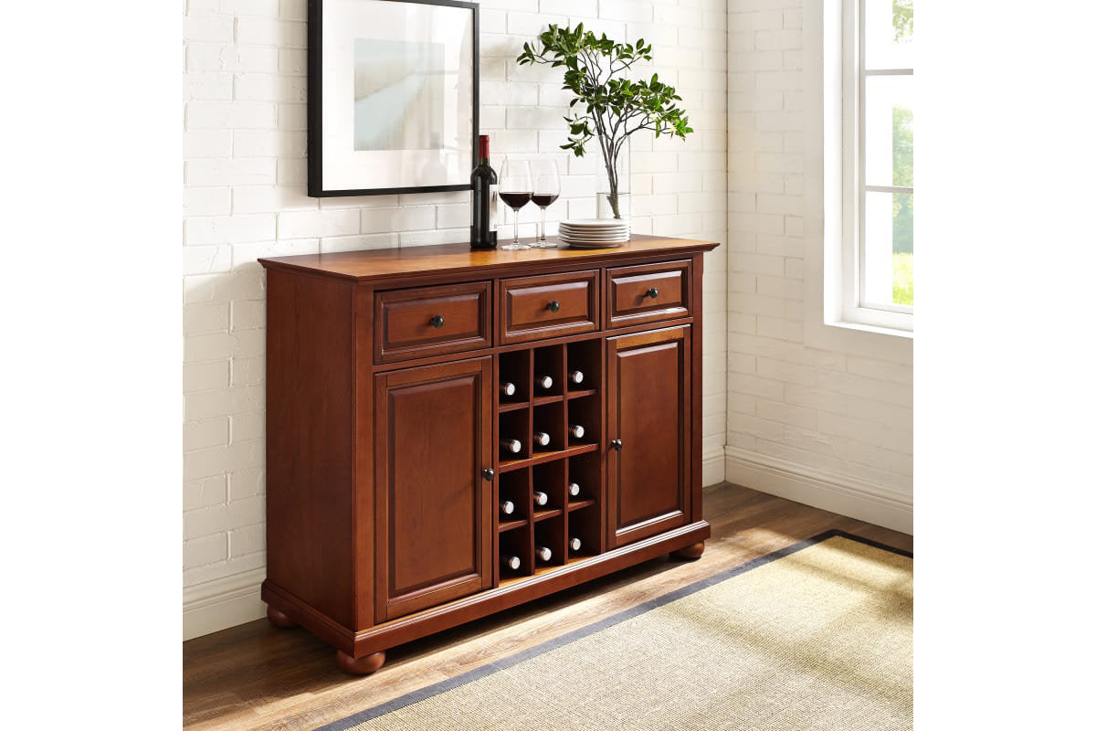 Alexandria Sideboard Cabinet W/Wine Storage - Cherry