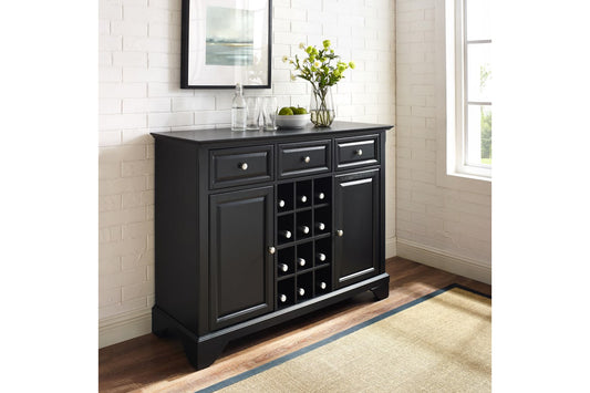 Lafayette Sideboard Cabinet W/Wine Storage - Black