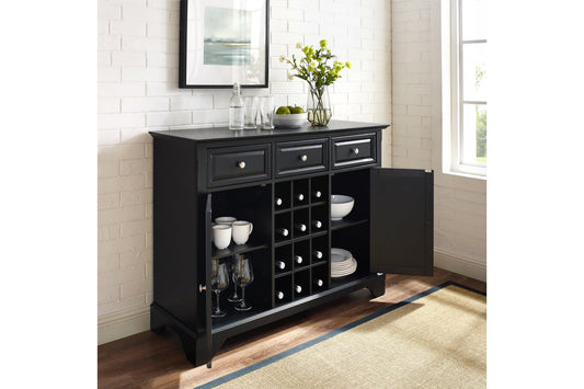 Lafayette Sideboard Cabinet W/Wine Storage - Black