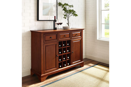 Lafayette Sideboard Cabinet W/Wine Storage - Cherry