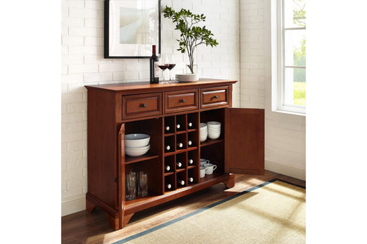 Lafayette Sideboard Cabinet W/Wine Storage - Cherry