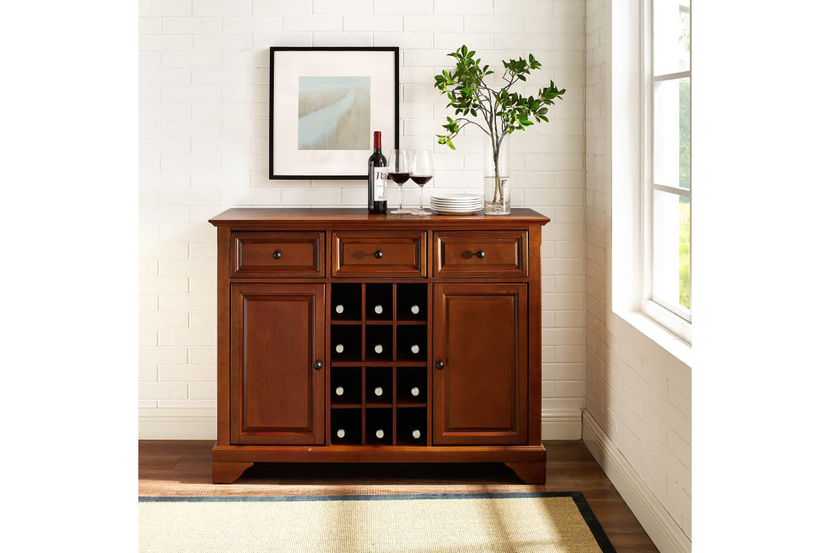 Lafayette Sideboard Cabinet W/Wine Storage - Cherry