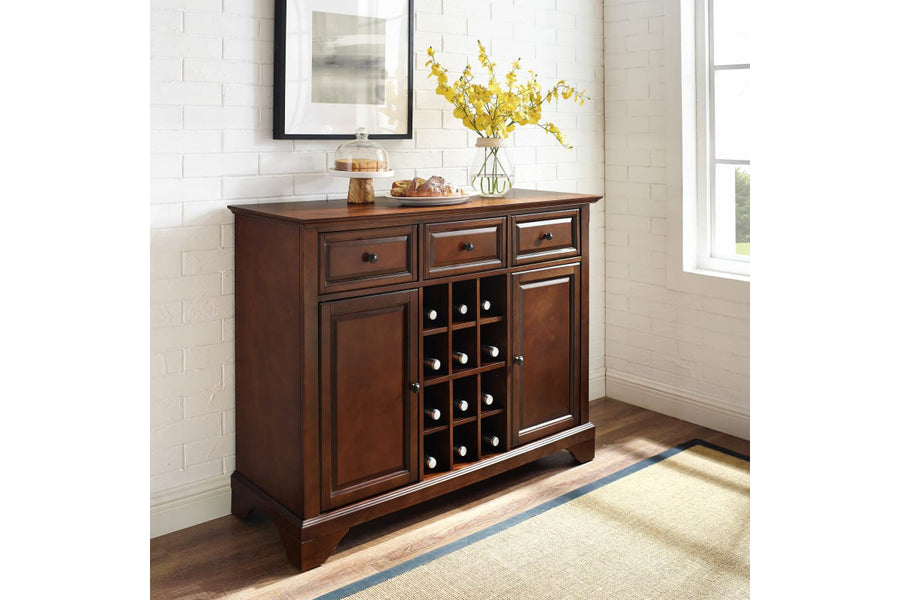 Lafayette Sideboard Cabinet W/Wine Storage - Mahogany