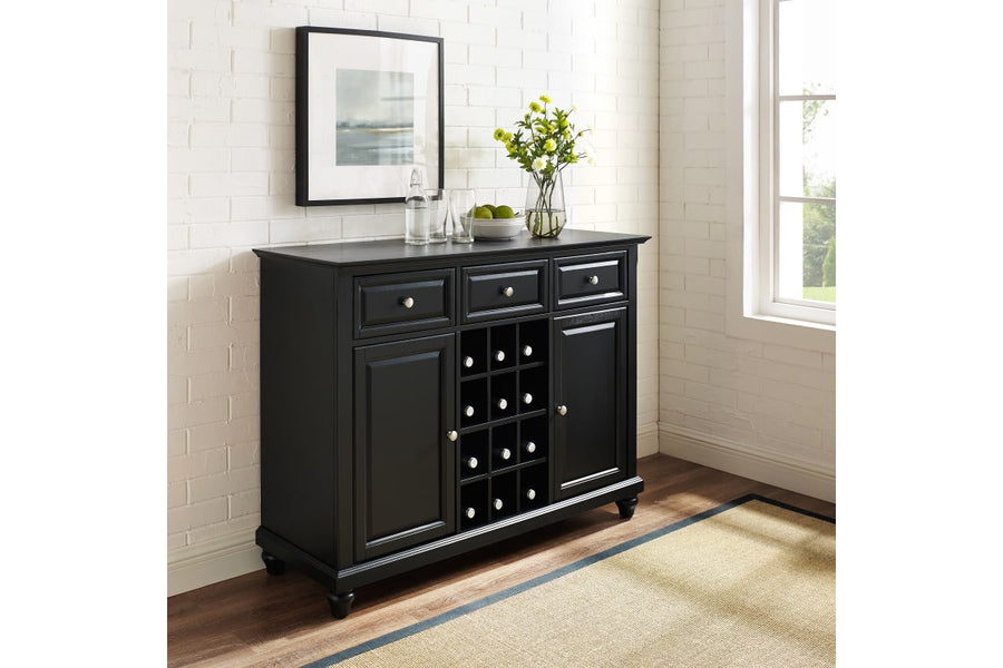 Cambridge Sideboard Cabinet W/Wine Storage - Black