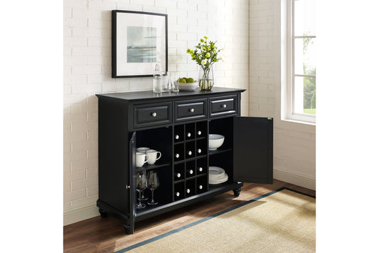 Cambridge Sideboard Cabinet W/Wine Storage - Black