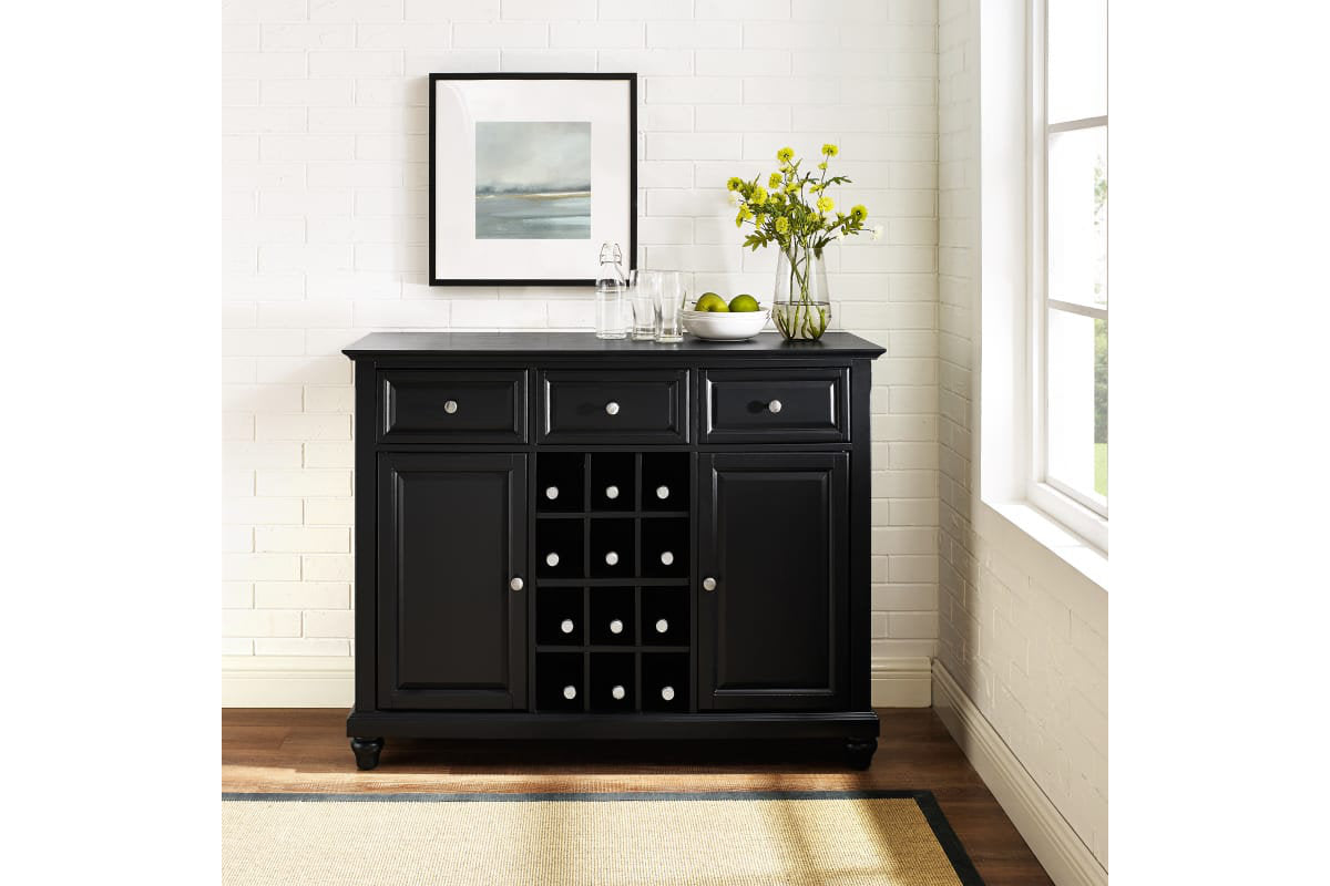 Cambridge Sideboard Cabinet W/Wine Storage - Black