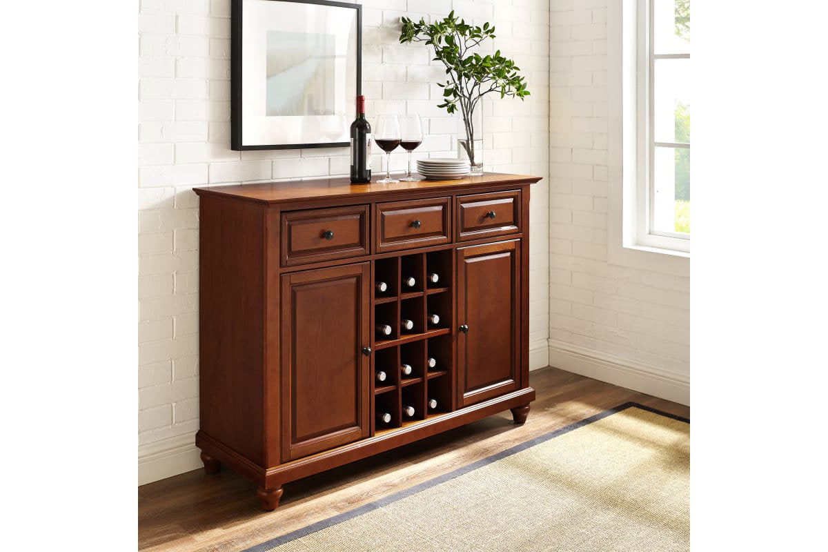 Cambridge Sideboard Cabinet W/Wine Storage - Cherry