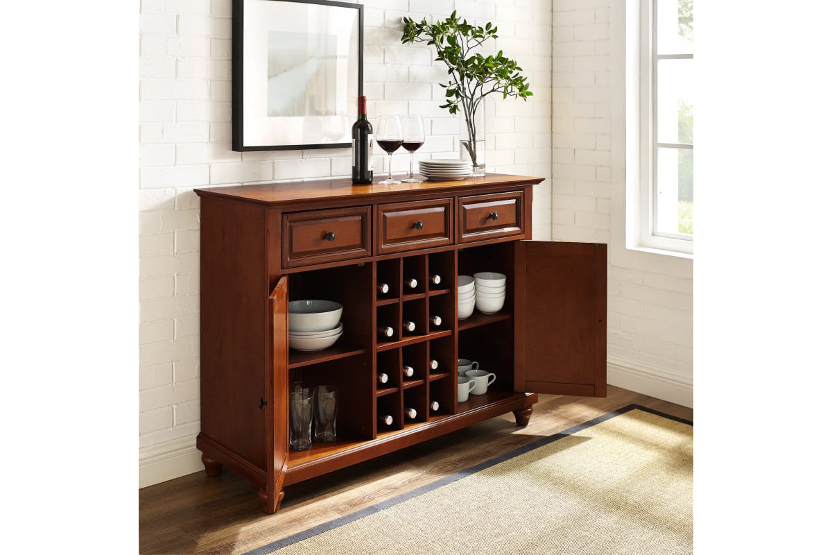 Cambridge Sideboard Cabinet W/Wine Storage - Cherry