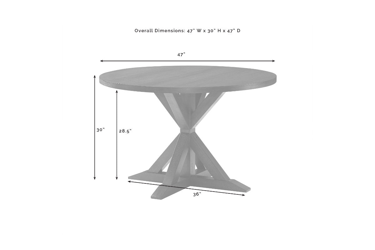 Hayden Round Dining Table - Slate