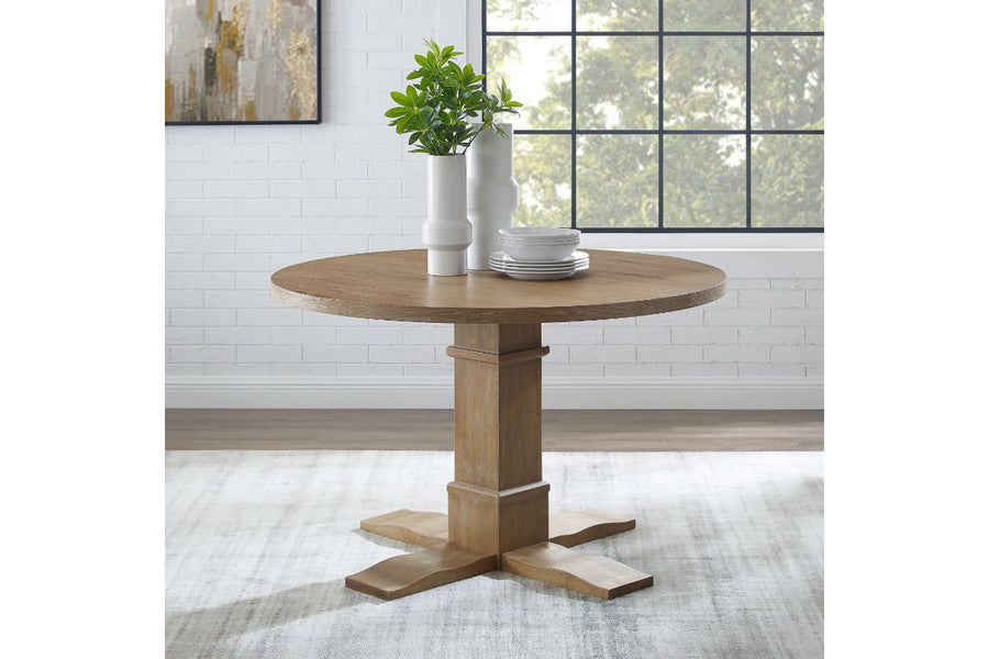 Joanna Round Dining Table - Rustic Brown