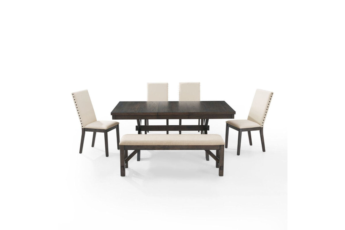 Hayden 6Pc Dining Set W/Upholstered Chairs - Slate