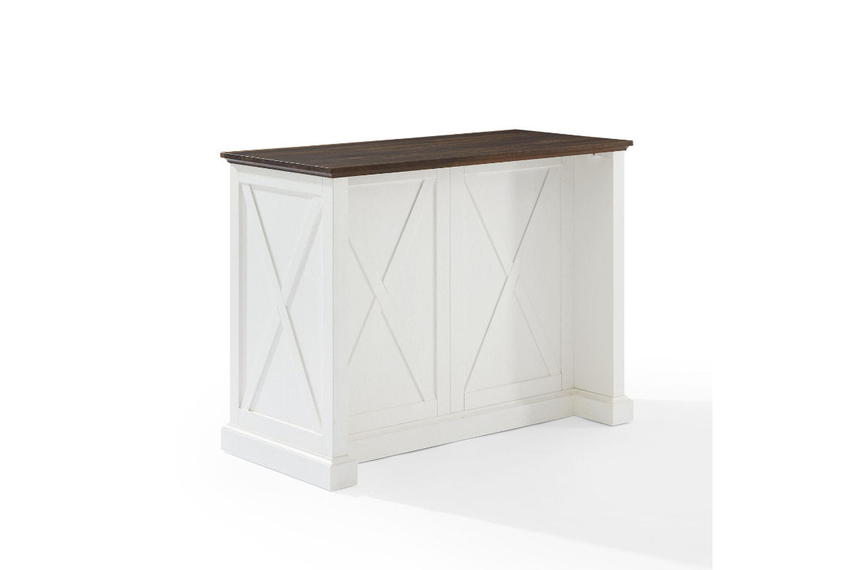 Clifton Kitchen Island - Distressed White