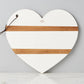 White Mod Heart Charcuterie Board, Large + Kitchen Candle