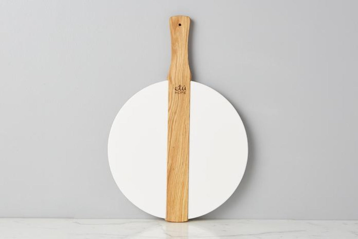 White Round Italian Charcuterie Board, Small