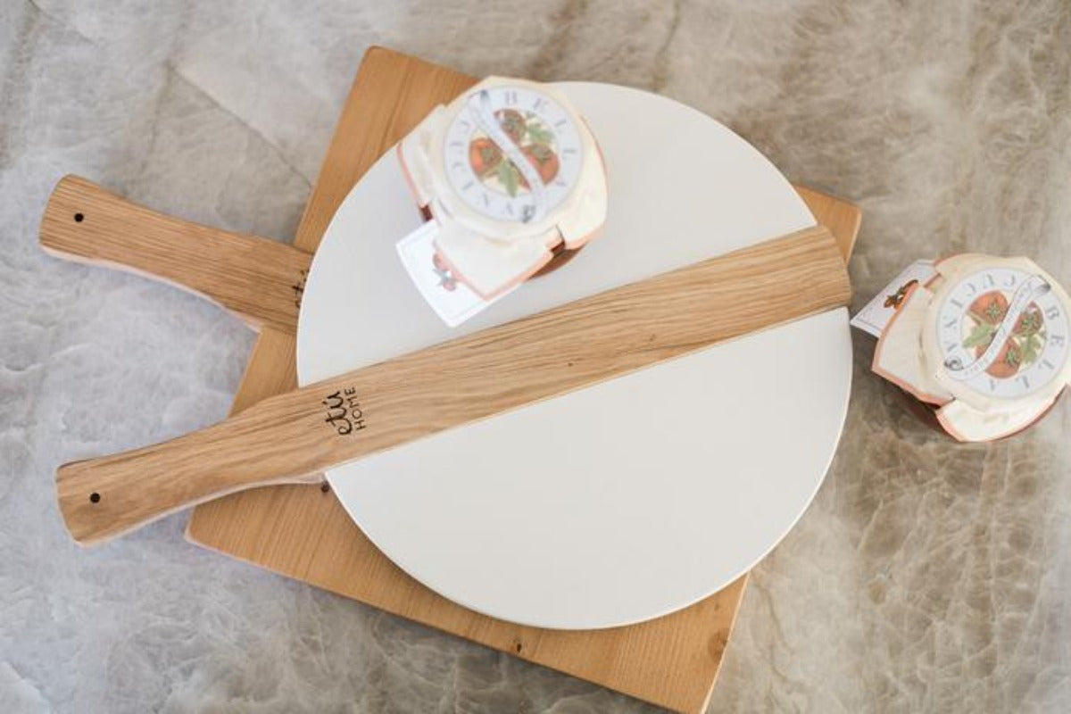 White Round Italian Charcuterie Board, Small