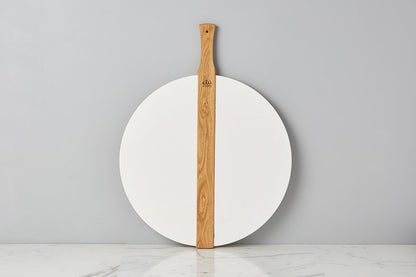 Pizza board, white round Italian, large.