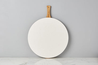 Pizza board, white round Italian, large.