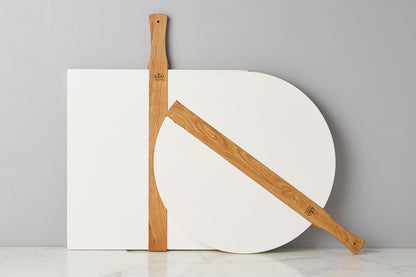 Pizza board, white round Italian, large.