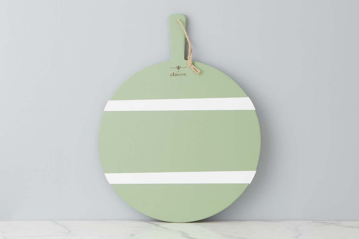 Caitlin Wilson Laurel Green Round Mod Charcuterie Board, Medium