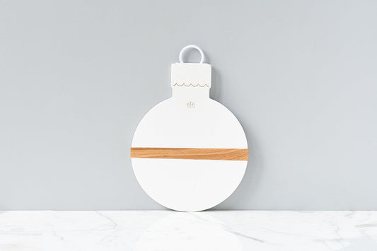White Mod Ornament Charcuterie Board, Small