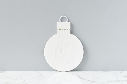 White Mod Ornament Charcuterie Board, Small